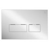 Cutout image of Crosswater MPRO 304 Polished Stainless Steel Dual Flush Plate